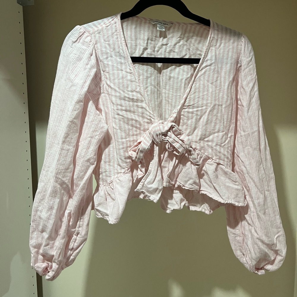 American Eagle Long Sleeve Striped Top
